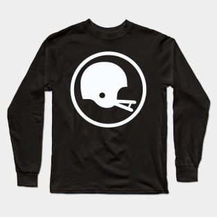 Two-Bar Helmet Minimalist Logo (White Large) Long Sleeve T-Shirt